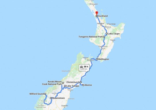 NZ縦断の旅